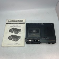 Marantz PMD221 Portable Cassette Player/Recorder w/Manual TESTED FOR PARTS ONLY