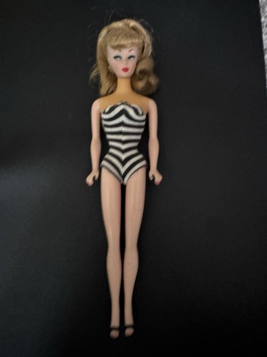 Vintage 1958 Barbie mit schwarz-weißem Badeanzug 1993 35th Anniversary - Bild 1 von 13