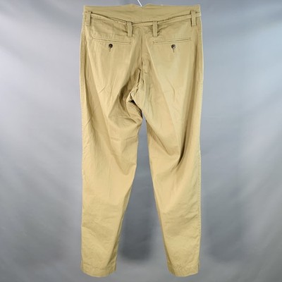 VISVIM Größe L Hakama Olivgrün Baumwolle Plissiert Gürtel Knopf Fly Kleid Hose