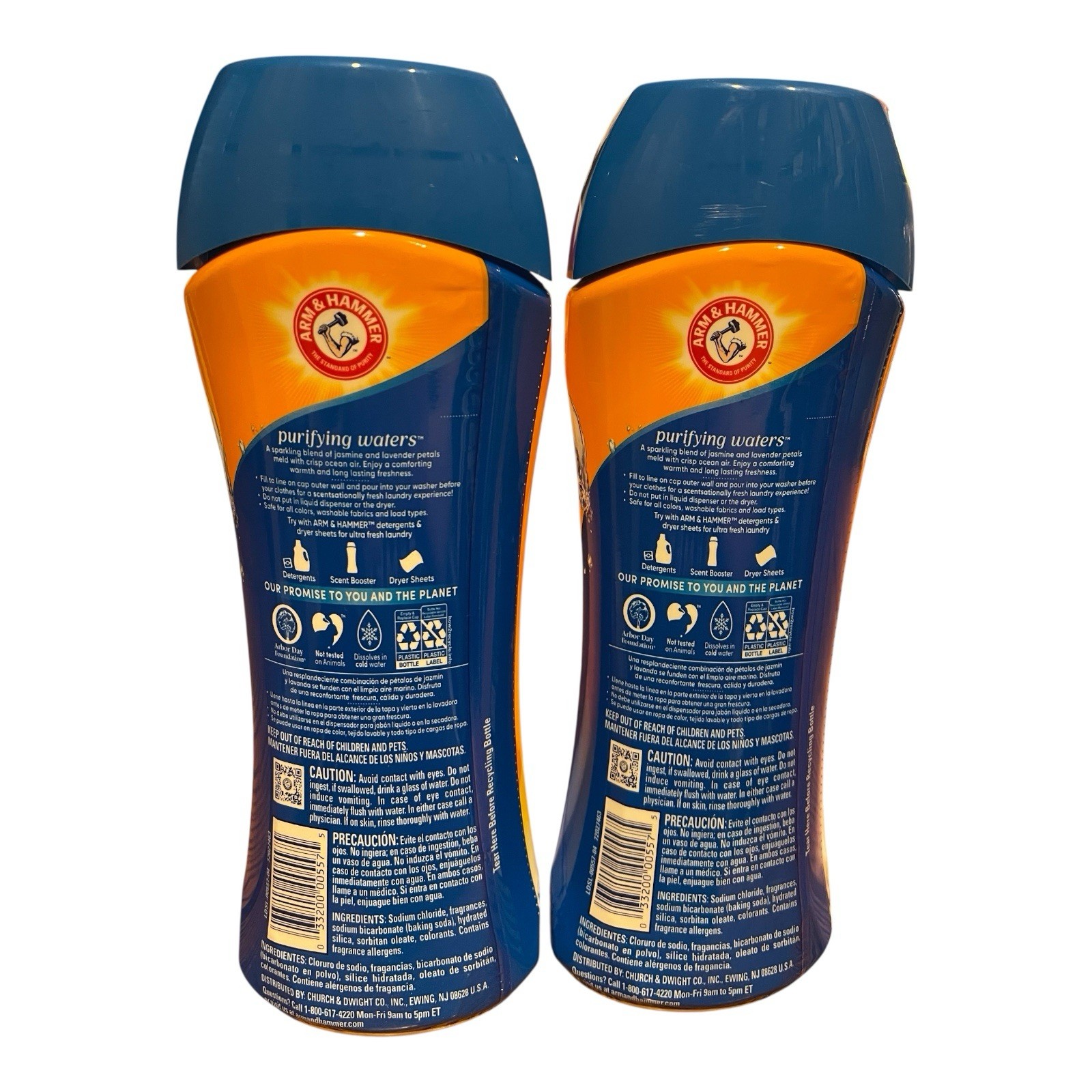 Lot Of 2 -Arm & Hammer Clean Scentsations Scent Booster, Purifying Waters 15 Oz