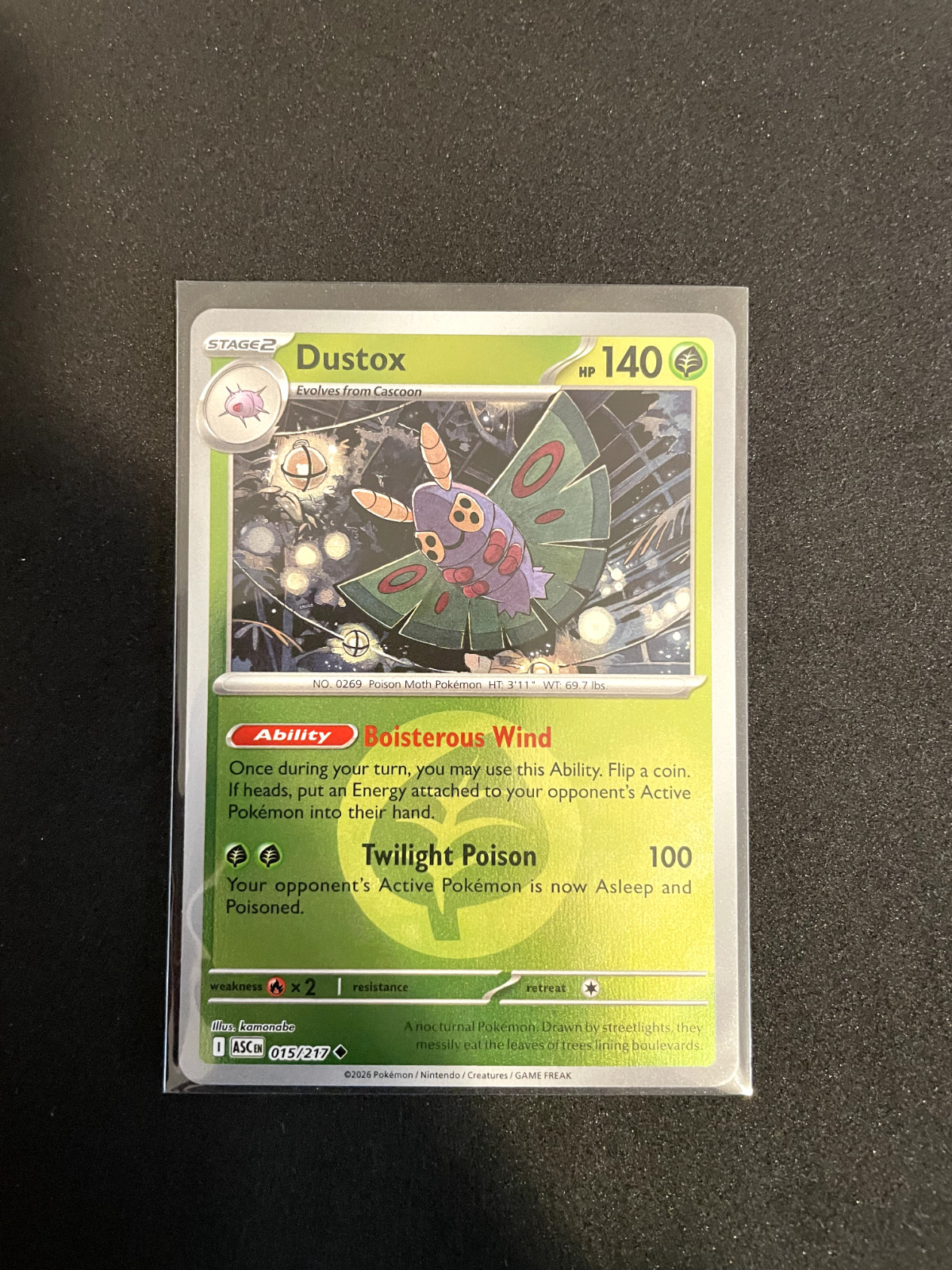 Dustox 15/217 - Reverse Holo - Pokemon Ascended Heroes - NM