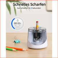 Elektrischer Bleistiftspitzer Batteriebetrieben FüR Buntstifte 6-8Mm Weiß