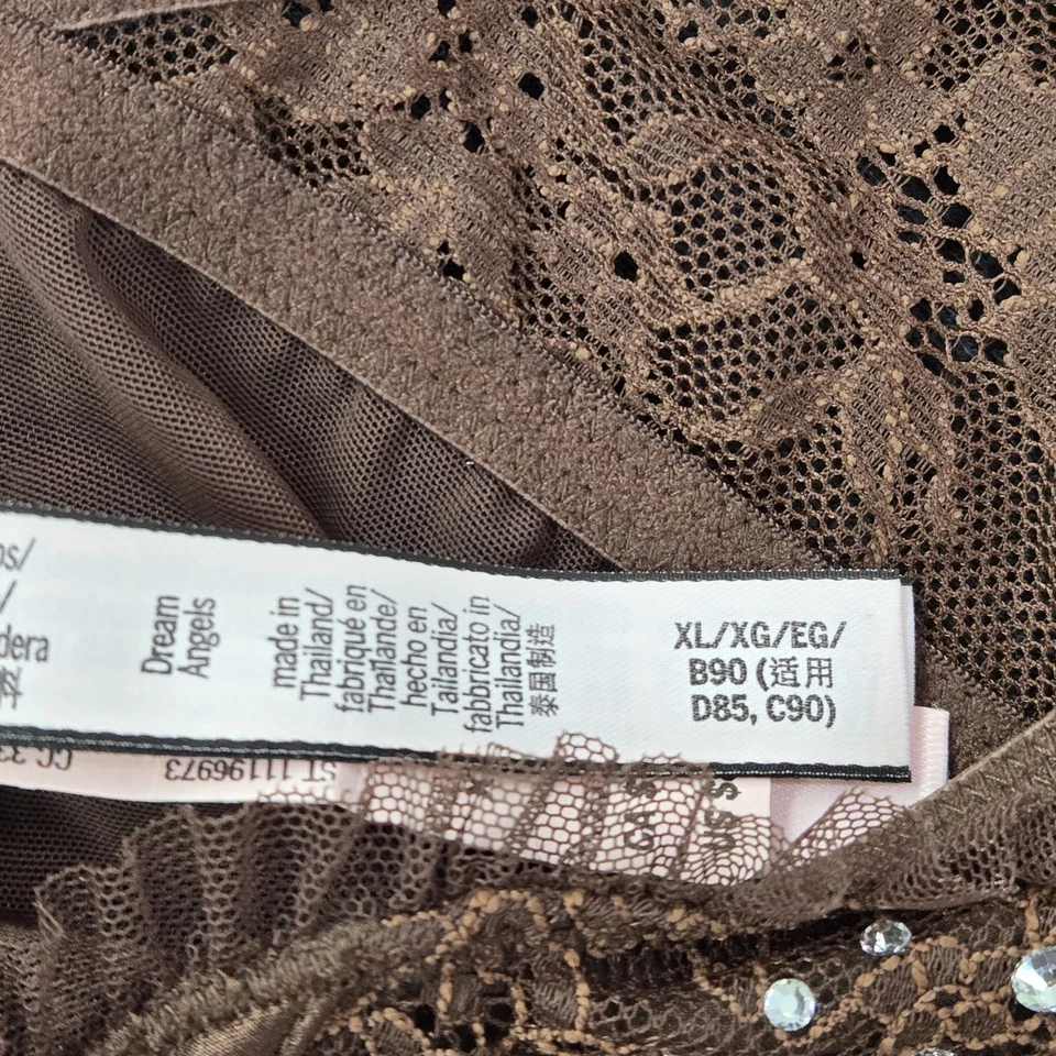 Корсет женский Victoria's Secret XL коричневый Dream Angels проволока со стразами прозрачный - Изображение 3 из 4
