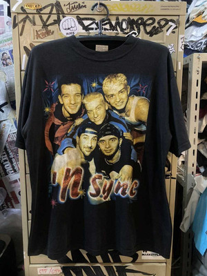 Rare  N Sync Unisex Cotton T-Shirt Full Size Christmas Style