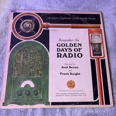 Remember The Golden Days of Radio Volume 1 Narrated by Jack Benny Vinyl LP