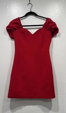 ZARA Red Off The Shoulder Mini Dress Size Small Valentines Day Sexy Glam  READ