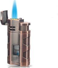 Free Name engrave Gas Lighter TRIPLE  JET  FLAME LIGHTER Strong lighter✅#35