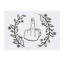 'Middle Finger' Temporary Tattoos / Transfers TO00031521 