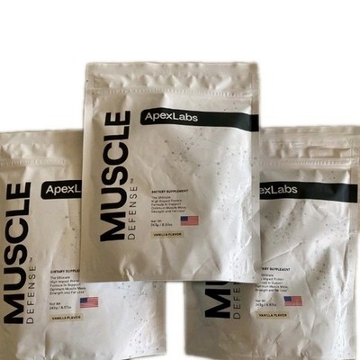 3 X Muscle Defense Ultimate High Impact Protein Formula Supports Muscle Mass.B8
