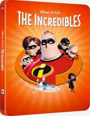 The Incredibles STEELBOOK BLU-RAY EMBOSSED COVER Disney Pixar Collection 10  