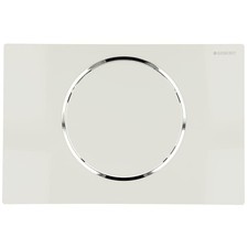 Plaque de commande Geberit Sigma 10 blanche avec un rond