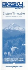 Big Sky Airlines timetable 2002/10/27