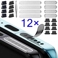 12PCS Anti Dust Cover Phone Speaker Dustproof Mesh Adhesive Sticker for iPhone