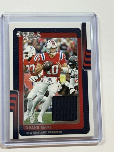 2025 Drake Maye Jersey Patch Donruss Threads Patriots Memorabilia DTH-DME