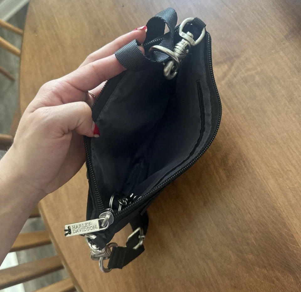 Mini Mochila Bandolera Harley Davidson Cartera/Bolso Cinturón con Correa Adj Logo Aop Foto 4 de 4