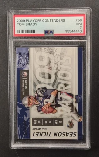 2009 Playoff Contenders Tom Brady #59 PSA 7 NM