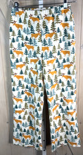 Garnet Hill Kids Boys Large Winter Pajama Bottoms ONLY Woodland Tree Moose