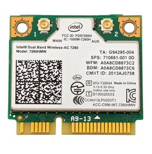Intel 7260HMW Dual Band Wireless-AC WiFi Bluetooth Mini PCIe Card HP 710661-001