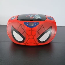 Spiderman CD Player Portable AM/FM Radio Boombox Marvel Red Stereo - Tested