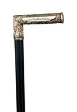 Vintage Antique 1882 Child  s Gold Filled Handle Wood Fancy Walking Stick Cane