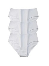 Cotton Underwear - Pack of 3 White High Rise Women's Briefs Size L