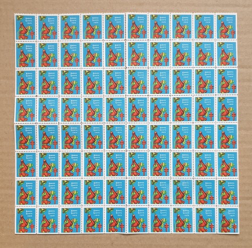 1929 Canada Christmas Seals Sheet, French Text #A1991