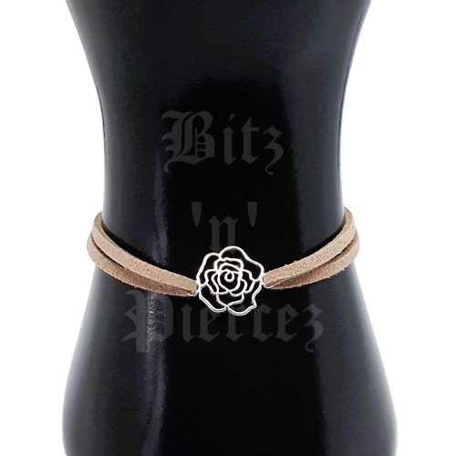 HANDMADE Rose Connector Charm Faux Suede Anklet/Bracelet *UK SELLER* - Picture 110 of 116