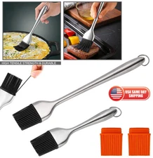 Basting Brush Grilling BBQ Baking, Pastry and Oil Stainless Steel Brushes