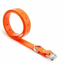 PETINCCN TPU Dog Collar Strap Belt Band Buckle for 6.7"-26.5" dogs(Orange)