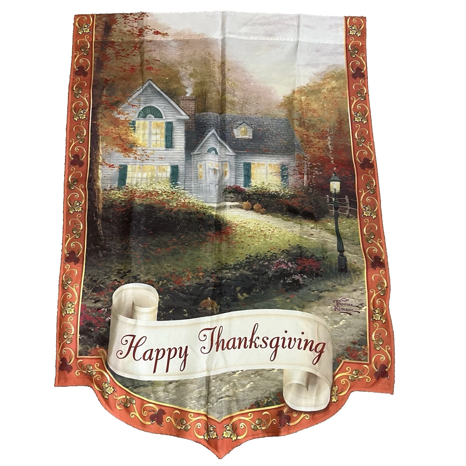 Patio Thomas Kinkade 100% poliéster y Banderas para el Jardín