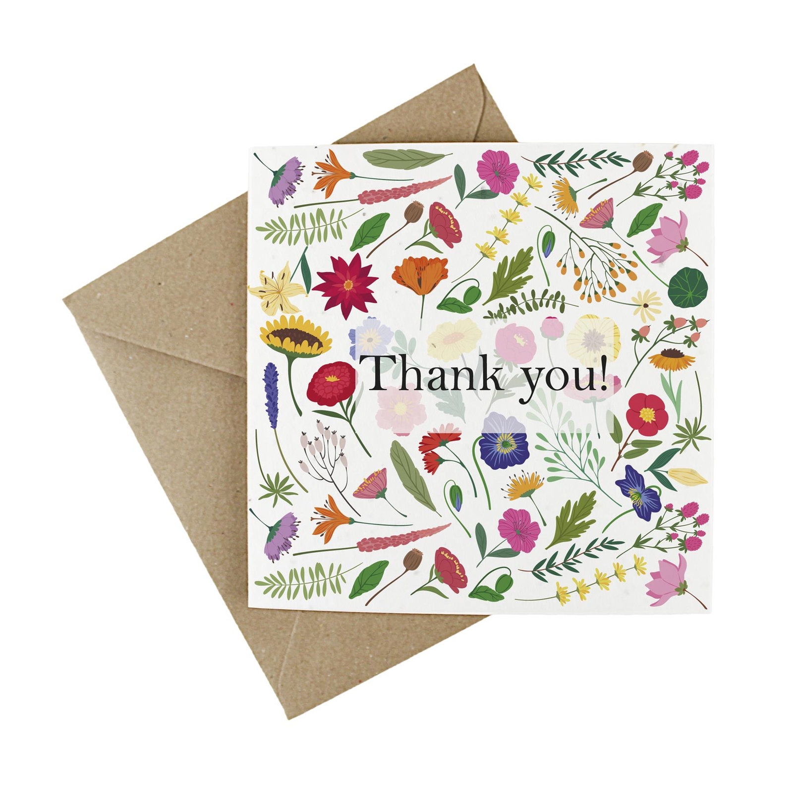 Wildflower Plantable Eco-friendly Thank You Card - Wildflowers - 5 Cards