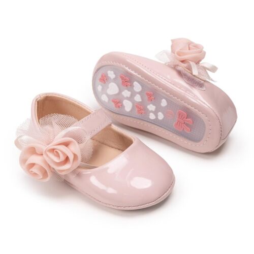 Meckior Baby Princess Wedding Dress Mary Jane Flats Light Baby Sneakers