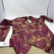CHICO'S NEW 80 Abstract Beauty Faux Suede Drape Front Jacket Chico's 1 / US M