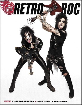 Black Veil Brides Jinxx & Jake Pitts B.C. Rich guitars pin-up photo