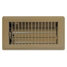 Brown Classic Stamped Steel Floor Registers - Multiple Sizes