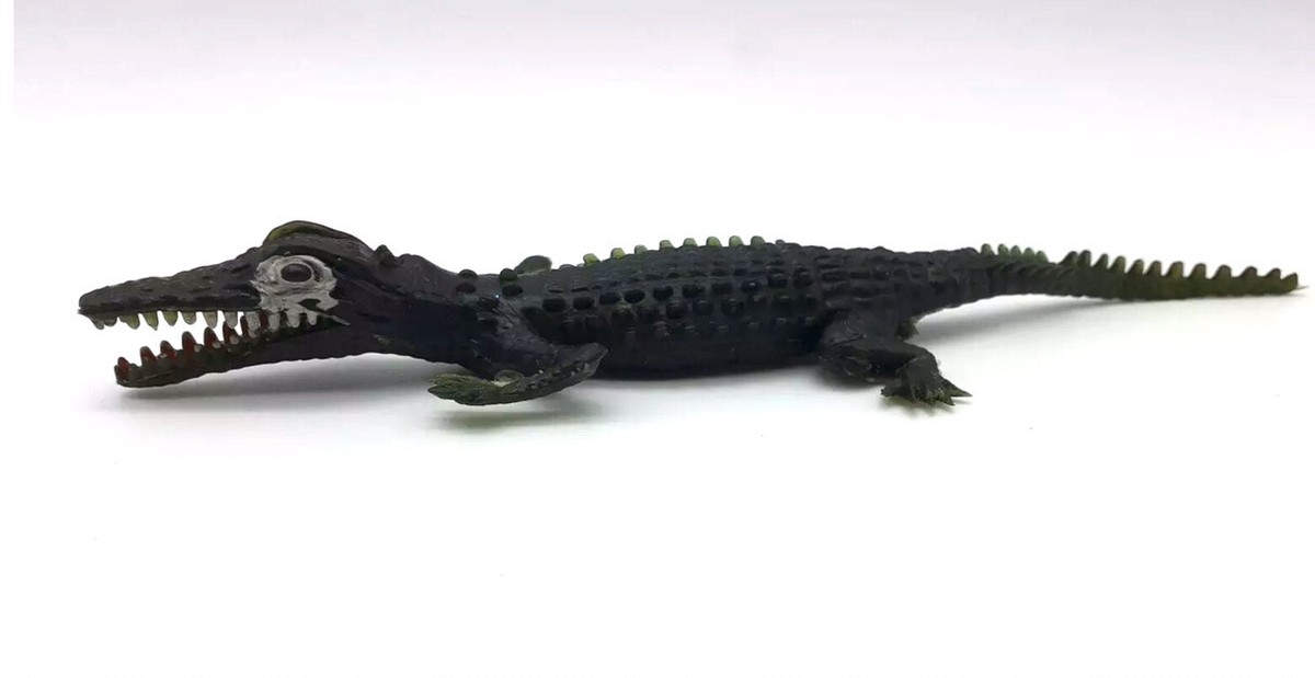 Vintage 1960s/1970s Rubber Jiggler alligator CROCODILE 8'' RARE
