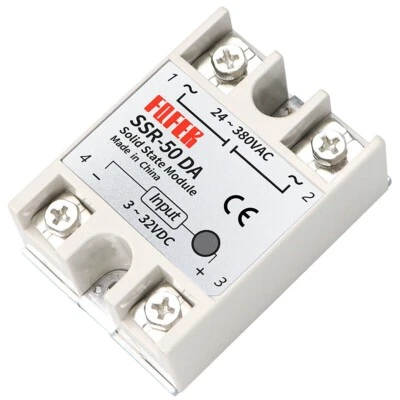 Solid State Relay Module SSR-50DA 50A, 3-32V DC to 24-380V AC.
