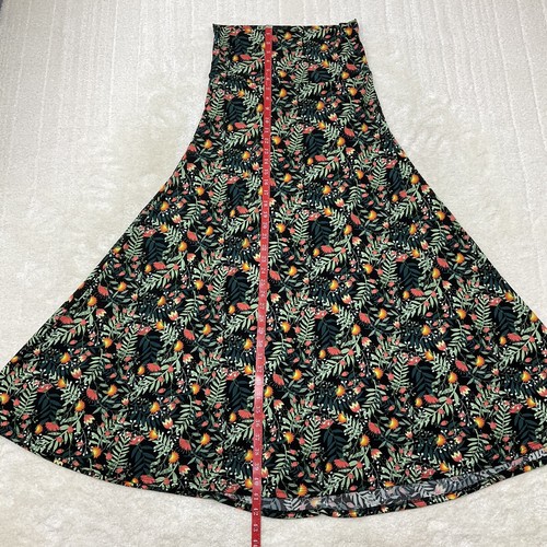 Maxi gonna Lularoe donna taglia S nera multicolore stampa floreale Aline - Foto 4 di 6