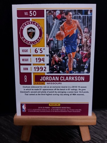 2019-20 Panini Contenders Game Ticket JORDAN CLARKSON #50 Green Parallel - Picture 2 of 2