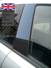 Carbon Fibre 3 Door B Pillar Cover Set 3D Glossy Opel Vauxhall Corsa 2006-2014