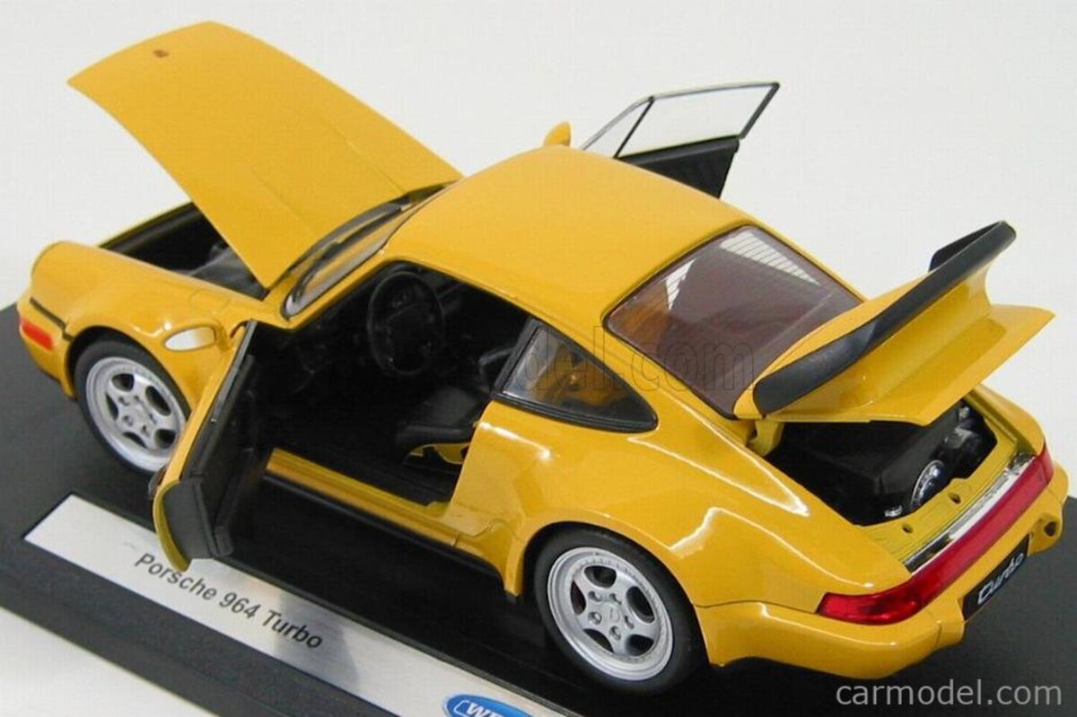 Welly 1989 Porsche 911 (964) Turbo 3.6 Yellow 1:18 | eBay Welly 1989 Porsche 911 (964) Turbo 3.6 Yellow 1:18 | eBay