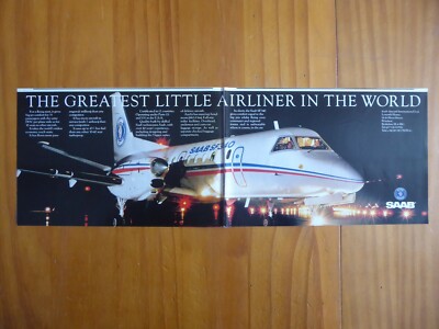 4/1986 PUB FLUGZEUG SAAB FAIRCHILD SF340 REGIONAL AIRLINER ORIGINAL ANZEIGE