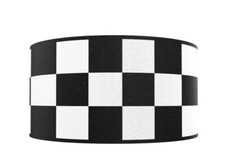 3 inch Grosgrain Ribbon HAIR BOW SUPPLIES 1103018 Black White Racing Flag Finish