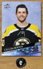 Callum Booth 2020-21 Upper Deck Extended Series Young Guns Rookie #704 Bruins