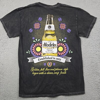 Modelo Beer Shirt Mens Medium M Black Cerveza Casual Mexican Lager Outdoors NWT