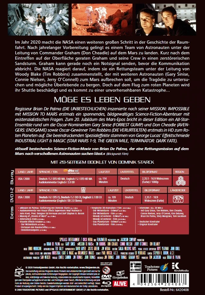 Mission to Mars - Brian De Palma -  Mediabook Special Edition [Blu-ray / 2 DVDs] - Bild 2 von 4
