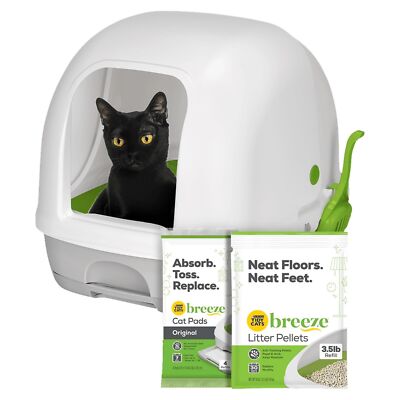 Purina Tidy Cats Hooded Litter Box System, BREEZE Hooded System Starter Kit  70230168689|