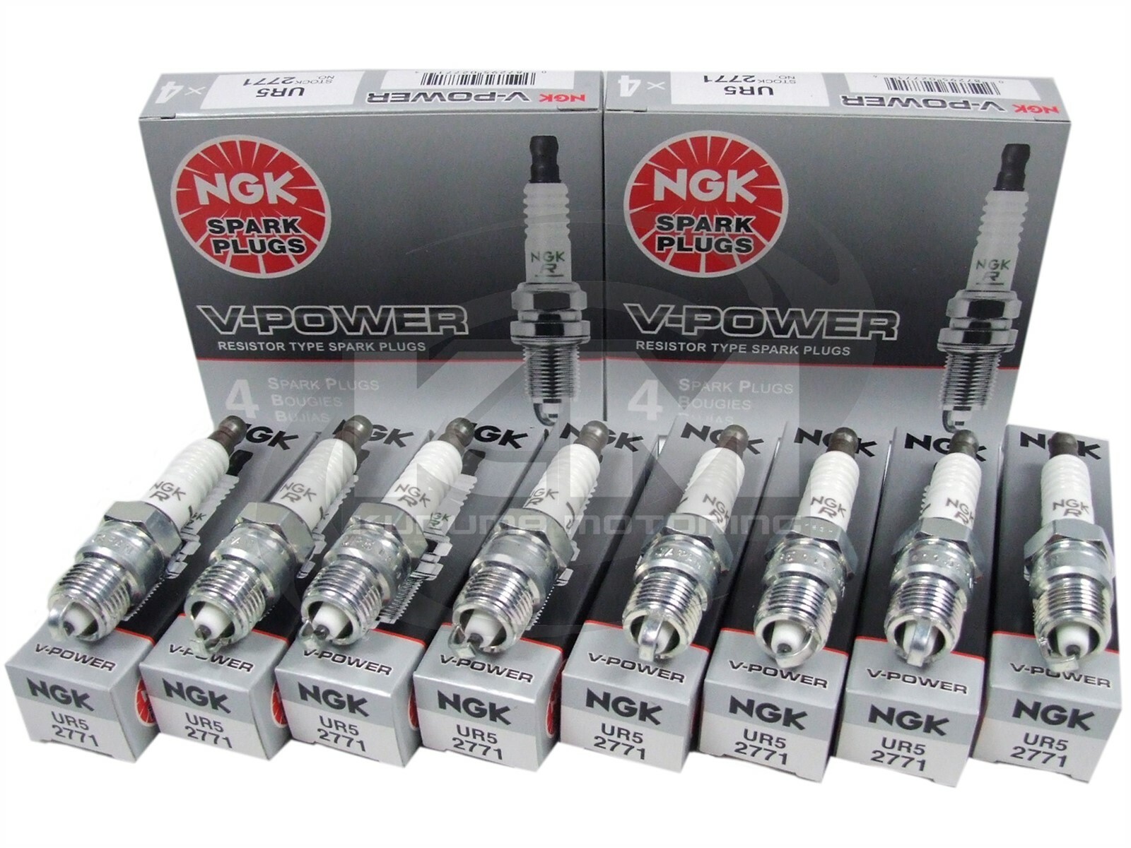 SET OF 8 NGK 2771/UR5 V-POWER PREMIUM COPPER SPARK PLUGS