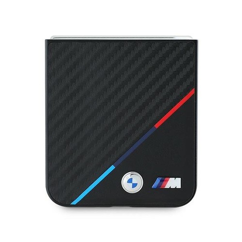 Mobile phone case Galaxy Z Flip 6 BMW carbon look tricolor logo metal - Picture 5 of 8