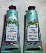 Difeel Luxury Moisturizing Hand Cream 42ml 1.4oZ Each WHITE TEA ALOE Lot 2 TUBES